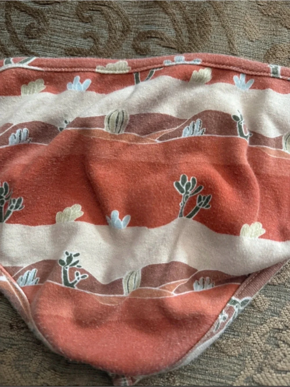 Kate Quinn Organic Cotton Desert Print Bandana Bib